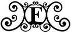 24 Inch House Plaque Letter - Wrought Iron Metal Scrolled Monogram Initial Lette