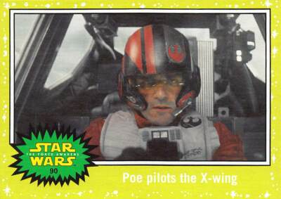 2015 Topps Star Wars Journey To The Force Awakens GREEN #90 Poe Pilots  