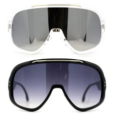 Oversize Shield Warp Around Robotic Sport Sunglasses