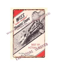 1944 High-Power Tinners Snips tools mechanic automotive  tin sign mancavegarage