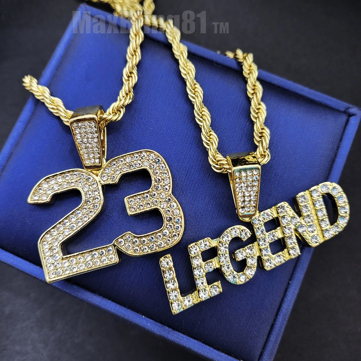23 Legend Cubic Zirconia Gold Plated Pendant & 24