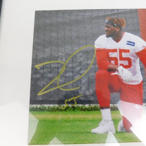 NFL Kansas City Chiefs Frank Clark 8x10 Framed Autographed Signed Photo #C509 - Picture 4 of 6