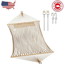 Traditional Rope Double Hammock - Hand Woven Cotton Hammock