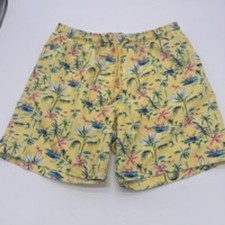 Men s Club Room Flamingo Tropical Print Dry Fit Swim Trunks Shorts M