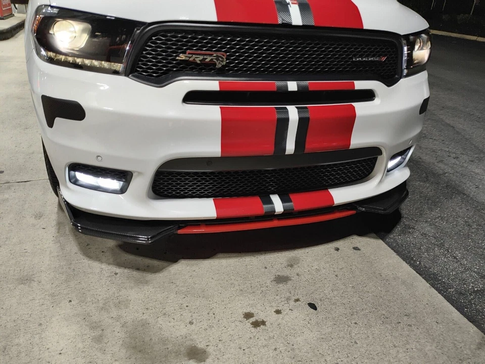 Front Bumper Lip Splitter + Side Skirt lossy Black +Red For Ford Mustang 2 Foto 4 de 4