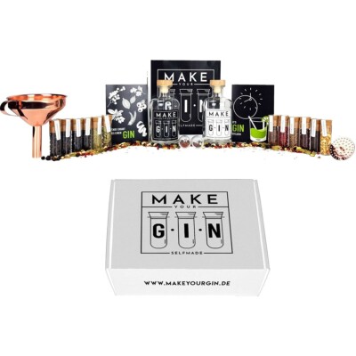 Make Your Gin Do it yourself Geschenkset mit Safran 12 Botanicals & Bar Trichter