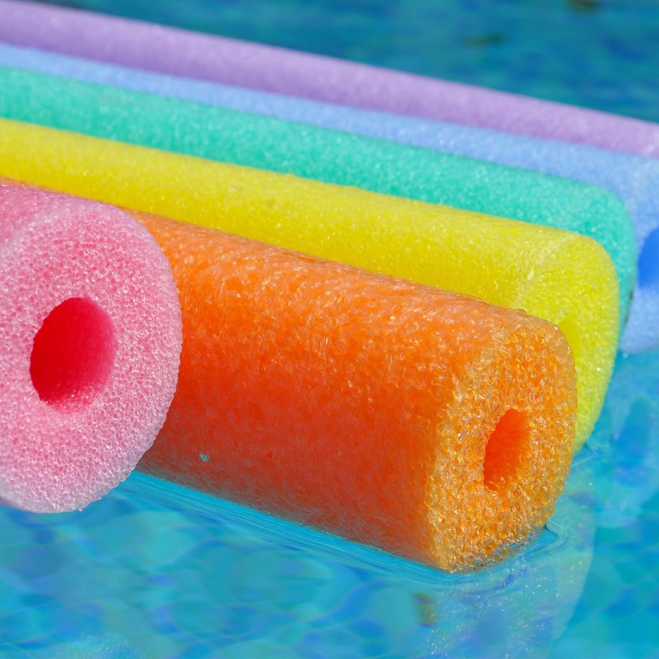 30 Pcs Hollow Pool Noodles Bulk 39 inch Bright Foam Swim Noodles Large