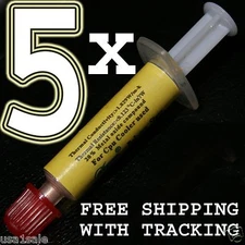 lot of 5 of Stars-612 Gold Thermal paste CPU PS3 XBOX HeatSink Compound Syringe