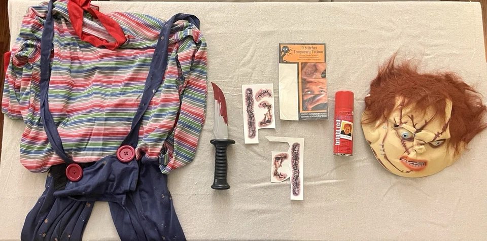 Disfraz Spirit Halloween Chucky Adulto L/XL Mono Camisa Peluca Completo Juegos con disfraces Foto 2 de 4