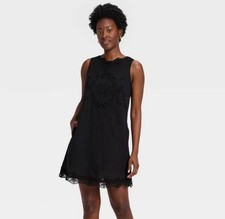 Women's Cutwork Mini Shift Dress - Universal Thread