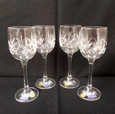 4 x Bohemia Crystal small wine glasses 120 ml (4 fl.oz.) - 16 cm (6.25") tall