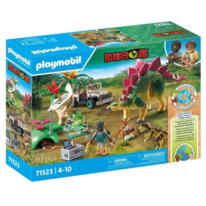 PLAYMOBIL 71523 Campement des explorateurs dinosaures complet de 93 pièces pour enfant