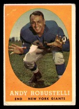 1958 Topps #15 Andy Robustelli - GD-VG *TedsCardShack*