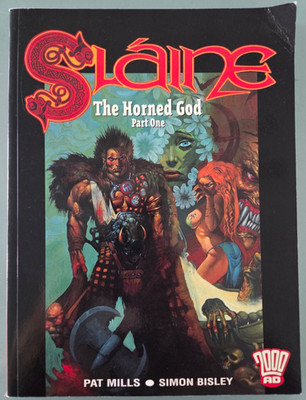 SLAINE THE HORNED GOD GRAPHIC NOVEL Part 1 2000AD TITAN 2002 Ed. SIMON BISLEY!