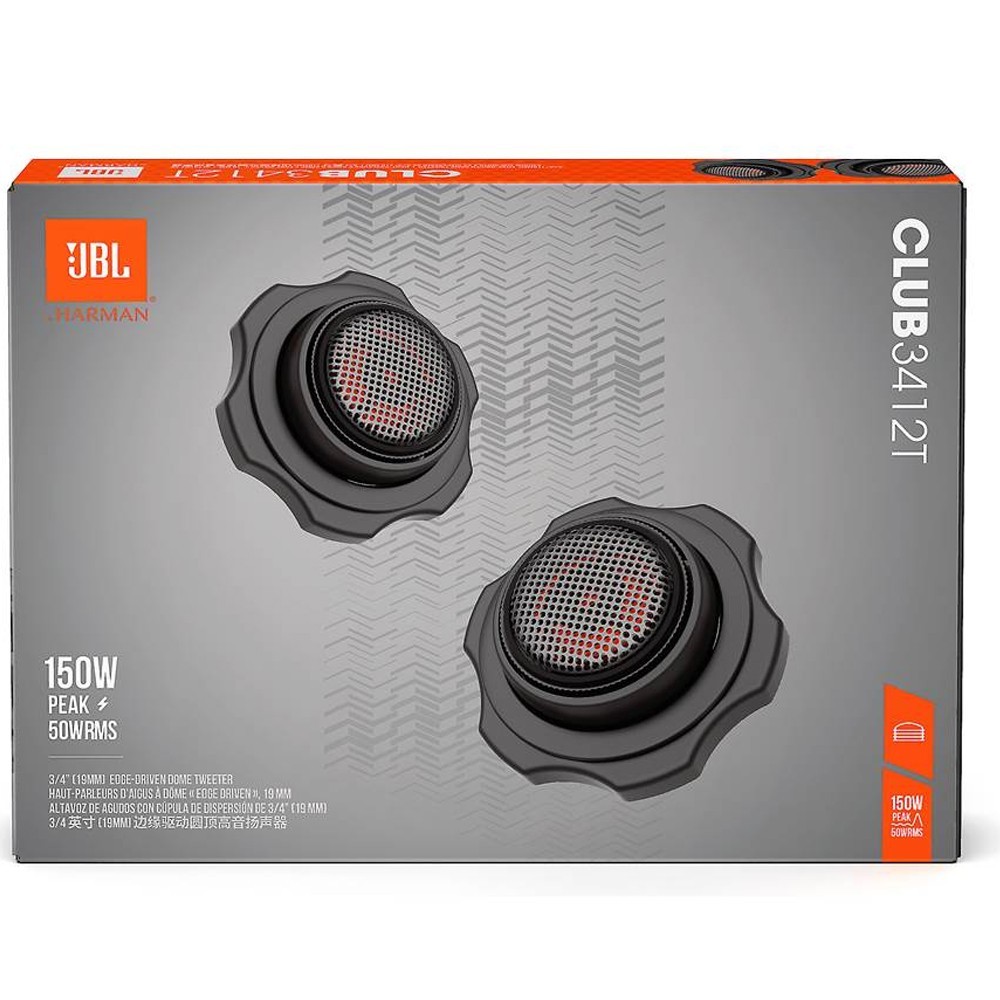 JBL Club Series 3412T 3/4" Dome tweeters 150W Peak/50W RMS 3OHM 92dB 3k-20k Hz - Thumbnail 1