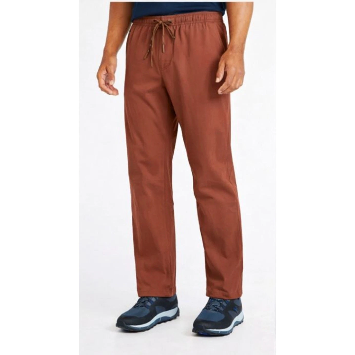 L.L. BEAN Mens Multisport Pants 3XL 32" Inseam Brown Drawstring Stretch NWT
