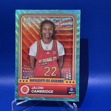 Jaloni Cambridge 2024 Topps Chrome McDonald's #64 Aqua Wave Refractor 196/199