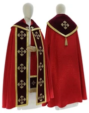 Red Gothic Cope with stole Vestment Capa pluvial Roja Piviale Pluviale K559AC25p