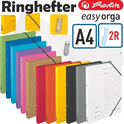 Herlitz Ringhefter Eckspanner A4 Quality-Karton viele Farben 