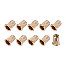 10Pcs Rivet Nuts M10 Carbon Steel Knurled Threaded Insert Nuts