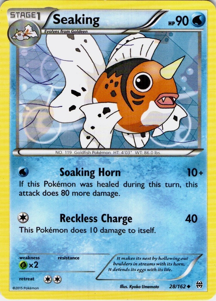 Seaking 28/162 Uncommon BREAKthrough Pokemon Lightly Played