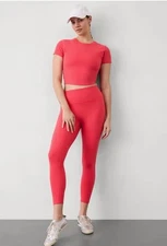 Athleta Transcend High Rise 7/8 Legging Sz S PINK NWOT