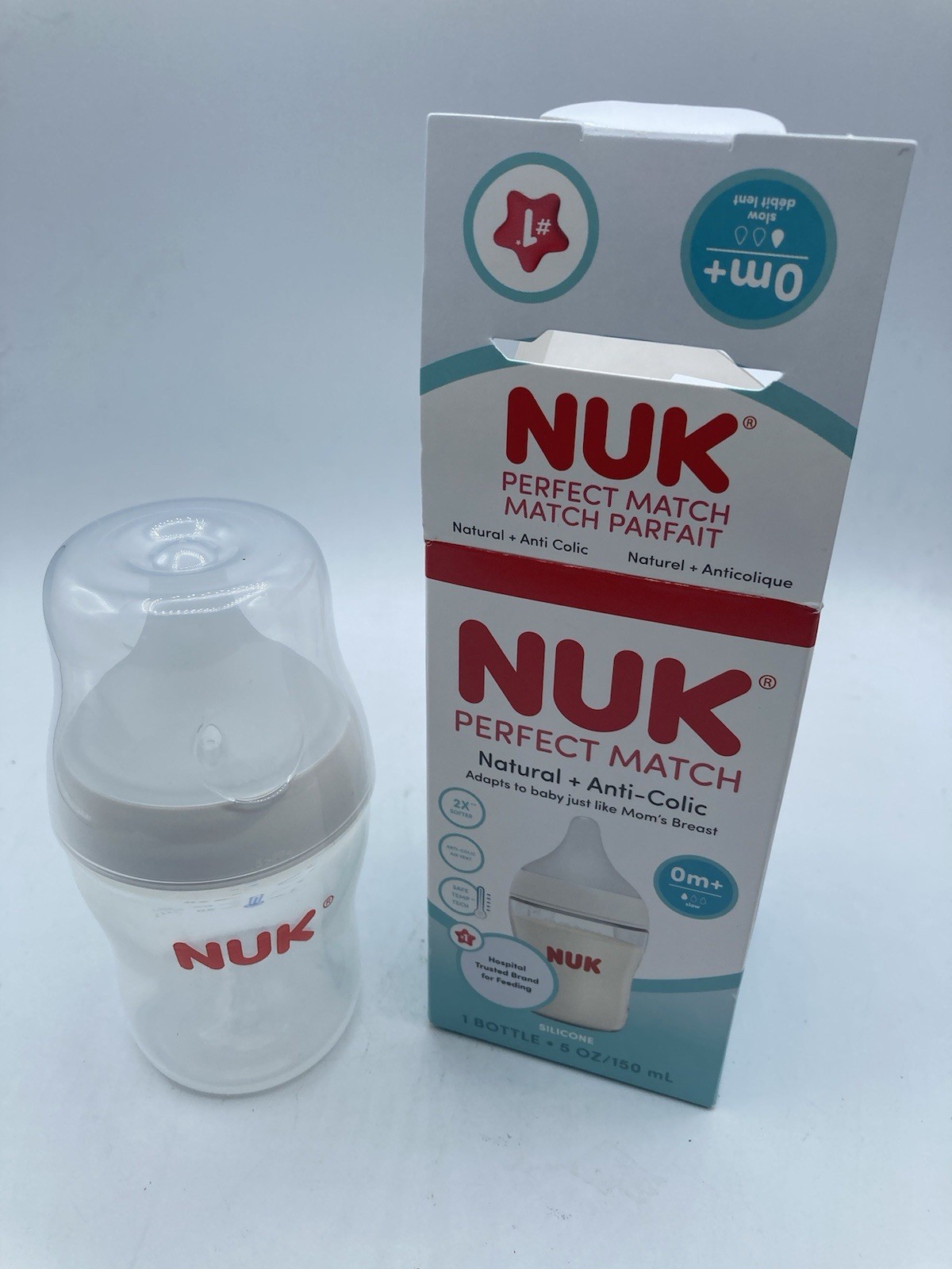 Nuk Perfect Match Silicone Anti-Colic Bottle Newborn 5 oz NE