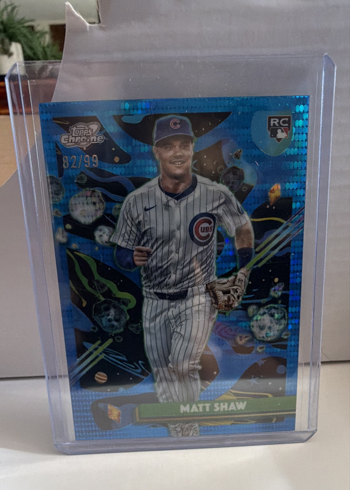 2025 Topps Cosmic Chrome - Matt Shaw #35 Blue Moon Refractor /99 (RC)