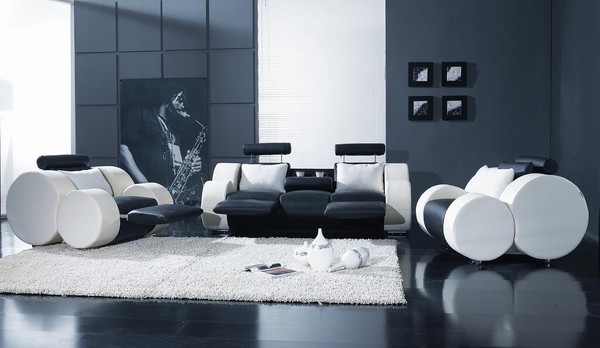Sofagarnitur Garnituren Set Design Sofas Polster Leder 311 Sitzer Couchen Relax-image