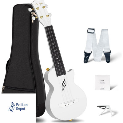 Enya NOVA U Mini Ukulele 21 Zoll Weiße Kohlefaser Ukulele