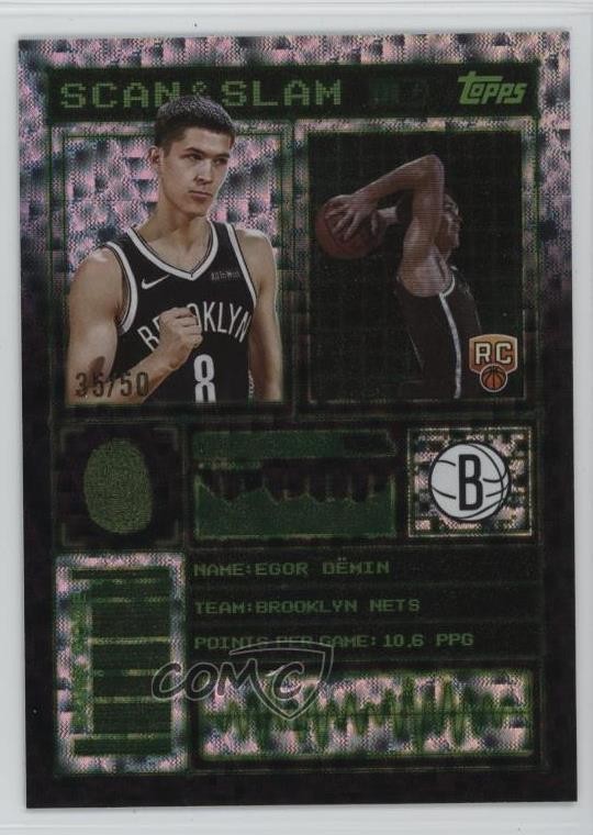 2025-26 Topps Scan and Slam Flash Drop 35/50 Egor Demin Egor Dëmin #SS-33 0d95