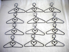 12 Vintage Antique Slight Corrosion Metal Wire Doll Clothes Hangers