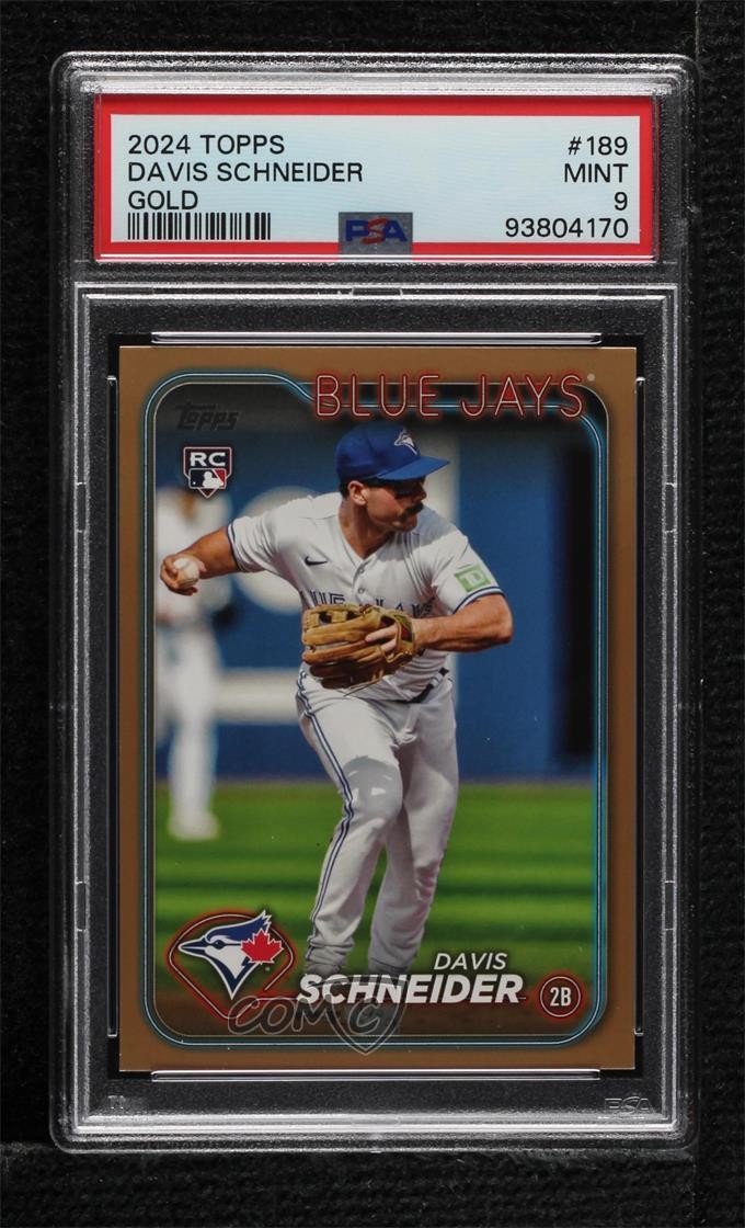 2024 Topps Series 1 Gold /2024 Davis Schneider #189 PSA 9 MINT Rookie RC 0s2w