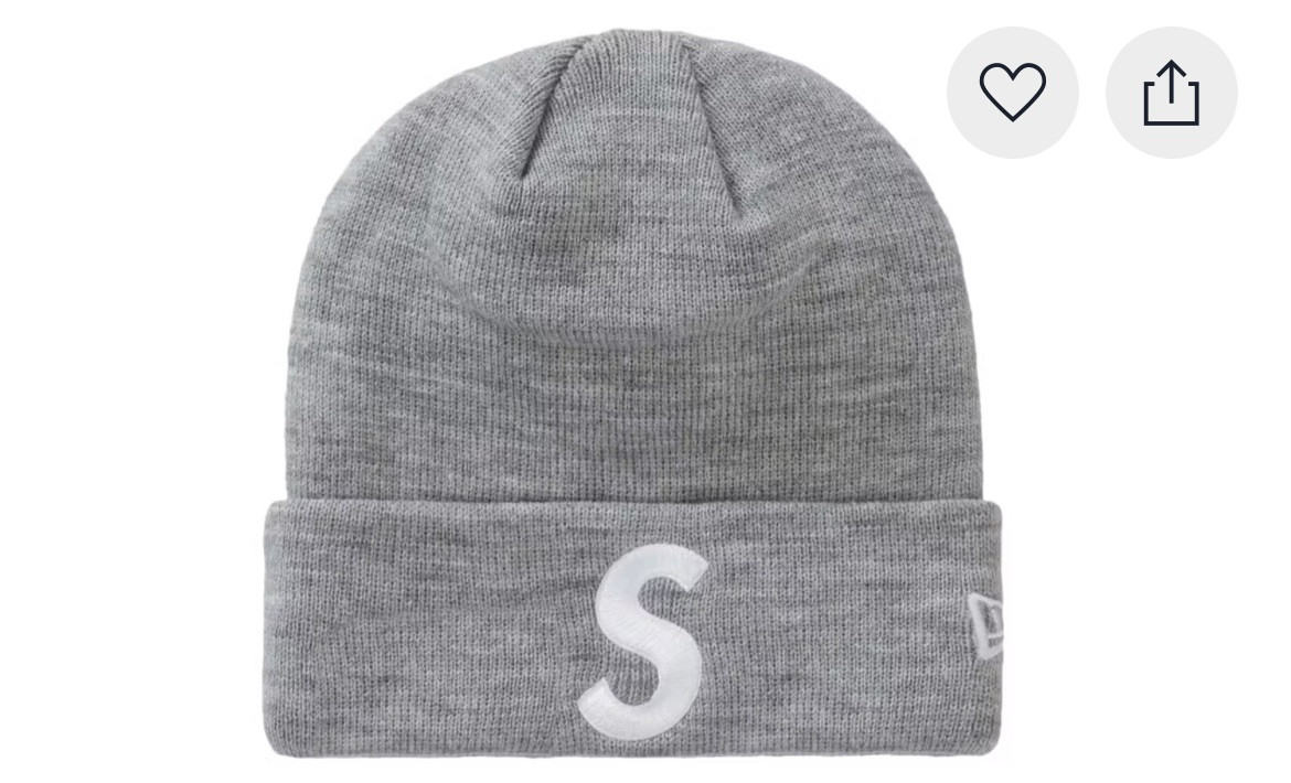 Supreme New Era S Logo Beanie Heather Grey OS | eBay