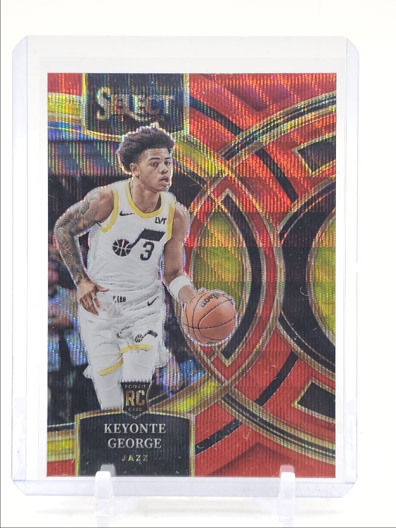 KEYONTE GEORGE 2023-24 SELECT PREMIER LEVEL ROOKIE RED WAVE PRIZM RC Q3628