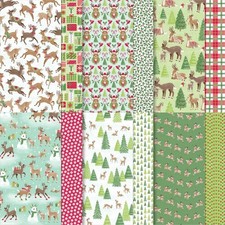 Stampin Up REINDEER DAYS 24 Sheets of 6x6 DSP, CUTE COLORS CRAZY FUN DEER