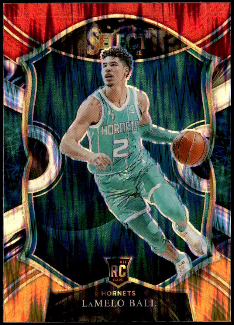 2020-21 Panini Select #63 LaMelo Ball Red White Orange Flash Rookie E1
