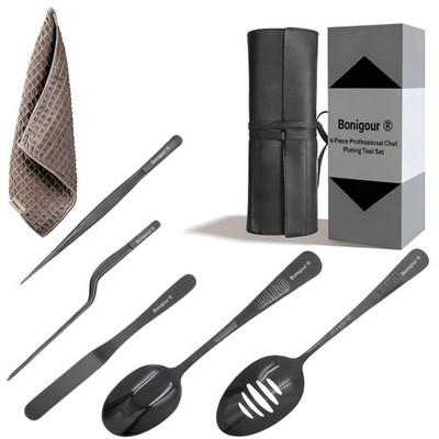 Bonigour Plating Tool Culinary Set, 6 Piece Professional Chef Plating Tools K...