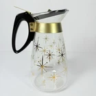Vintage Mid Century Pyrex 10 Cup Starburst Atomic Glass Coffee Carafe