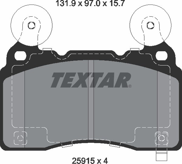 BRAKE PAD SET DISC BRAKE 2591501 FOR CADILLAC HOLDEN VAUXHALL INSIGNIA/II 2.0L - Image 3