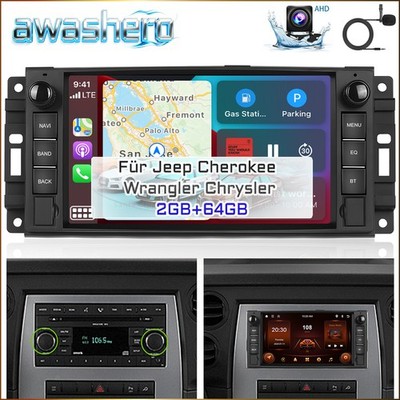 64GB Android 15 Autoradio Für Jeep DODGE Chrysler Carplay GPS Navi FM WiFi +KAM
