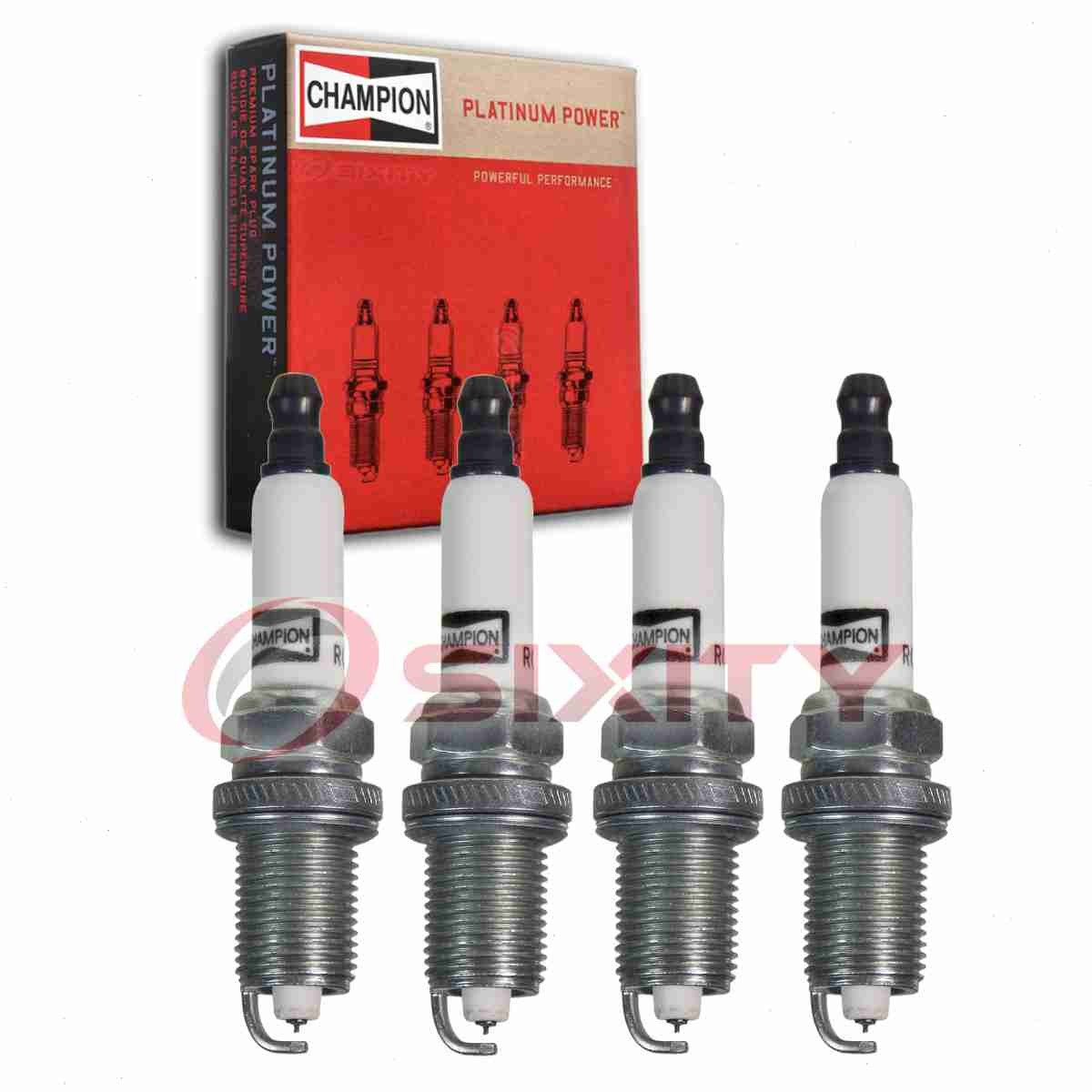 4 pc Champion Platinum Spark Plugs for 1980 Toyota Tercel 1.5L L4 Ignition qd