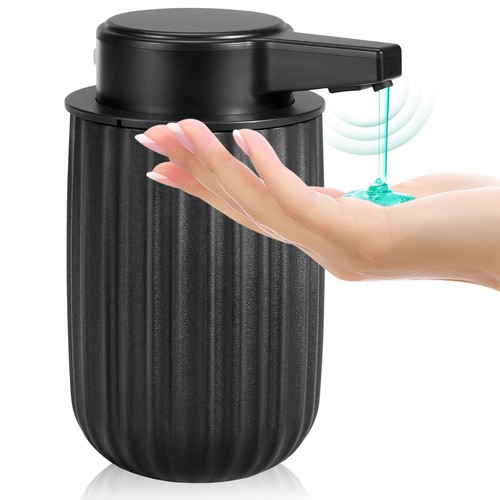 Automatic Soap Dispenser Liquid for Kitchen: 9 OZ Touchless Plastic Black 3-L...