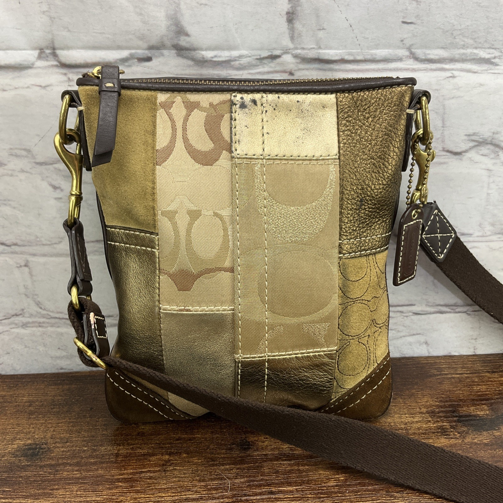 Coach Patchwork Swingpack Messenger Cross Body Ha… - image 1
