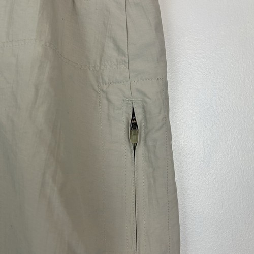 LL Bean Mini Skirt Womens Misses 20 Reg 0GVT5 Khaki Nylon Pockets Casual Active - Picture 4 of 9