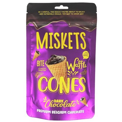 Miskets Waffel mit dunkler Schokolade 70g Miskets Waffle Cones Bite Sized