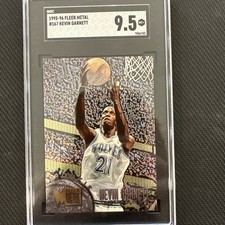 Kevin Garnett RC Rookie 1995-96 Fleer Metal #167 SGC 9.5 NBA Timberwolves Card. rookie card picture