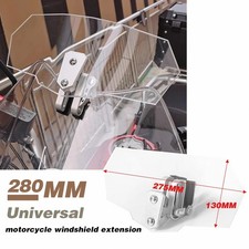 Universal Adjustable Windscreen Extension, Transparent Wind Deflector