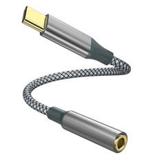 USB C to Aux Audio Dongle Cable Cord, Type C to 3.5Mm Female Headphone Jack Adap