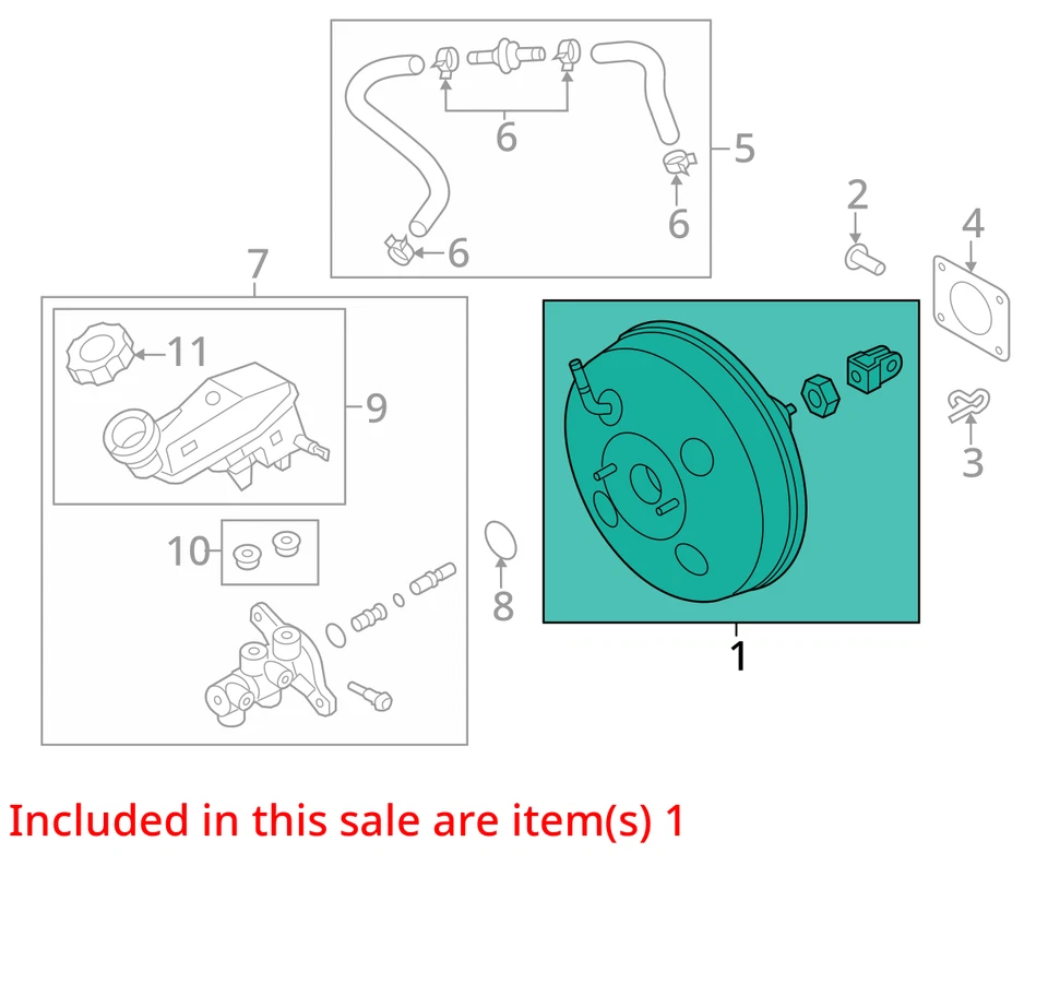 Kia Rio 2012 potenciador de freno OEM 91 k millas - LKQ397306873 Foto 4 de 4